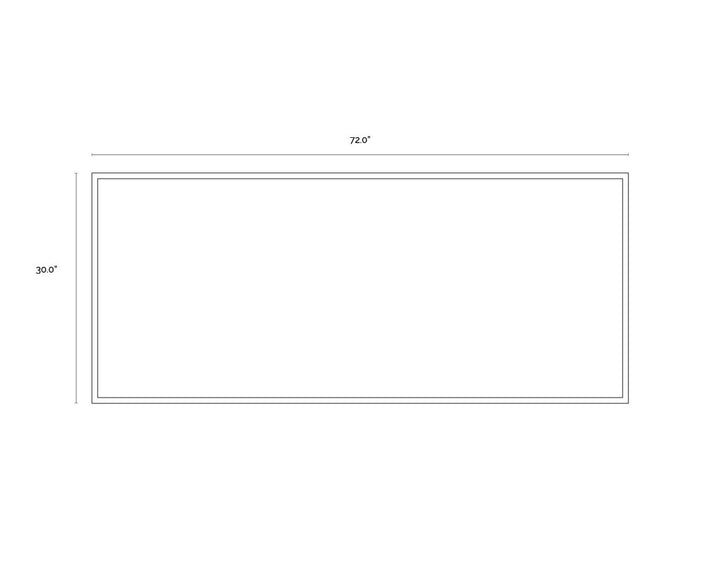 72" X 30" - Charcoal Frame