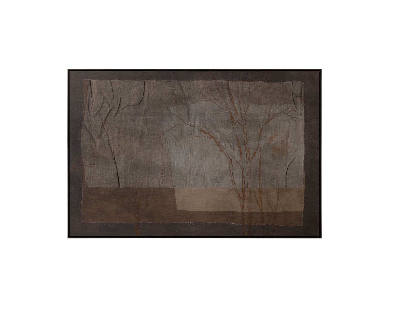 60" X 40" - Black Floater Frame - Brown