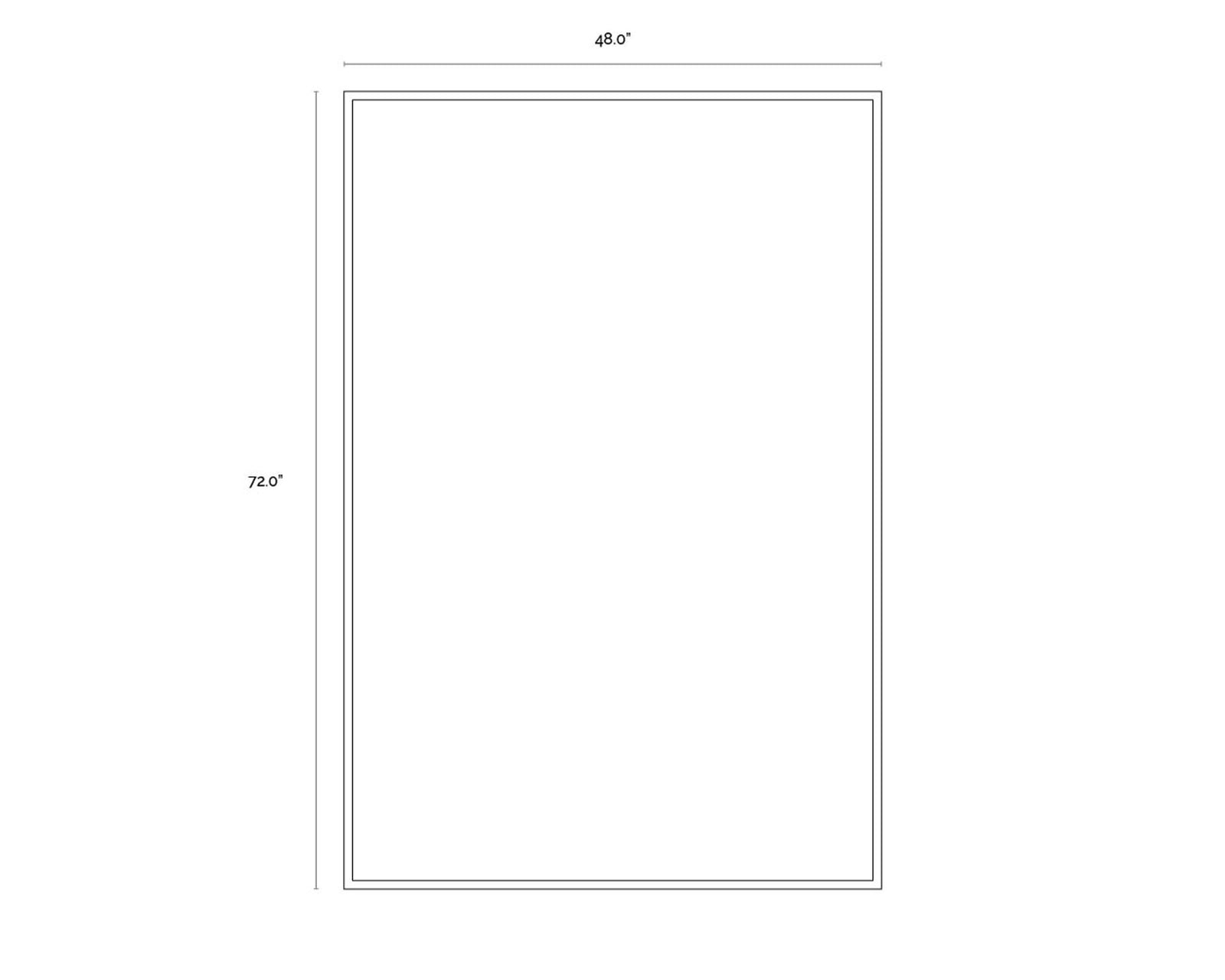 48" X 72" - Black Floater Frame
