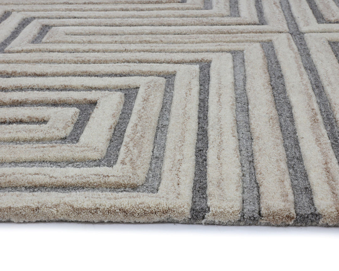 Beige / Grey - 6' X 9'