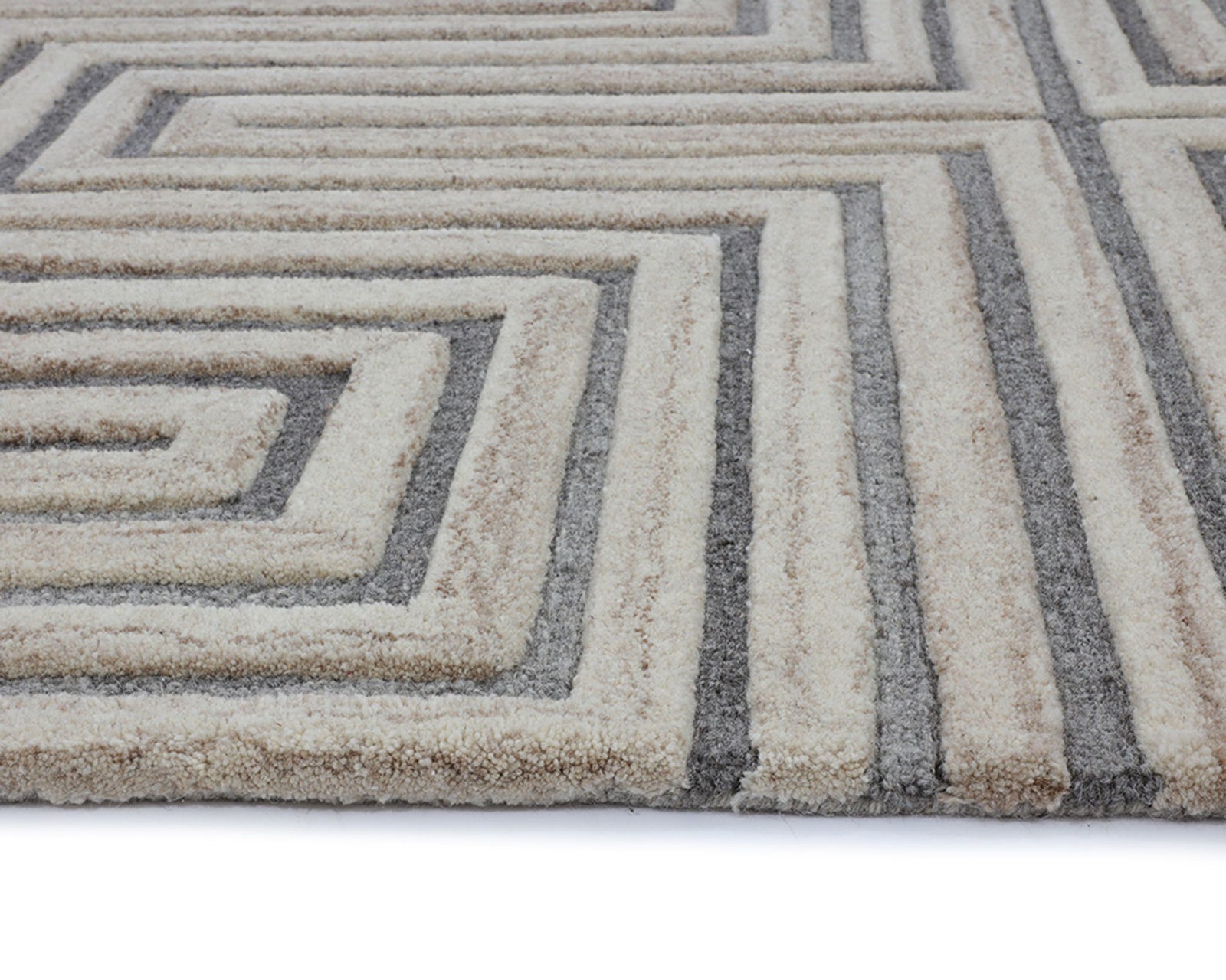 Beige / Grey - 6' X 9'