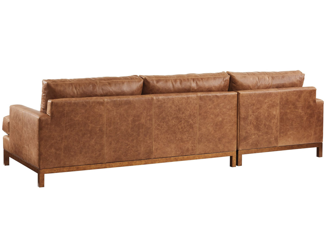 Horizon Leather Sectional - RAF Chaise, LL Custom Leather, Fabric 41