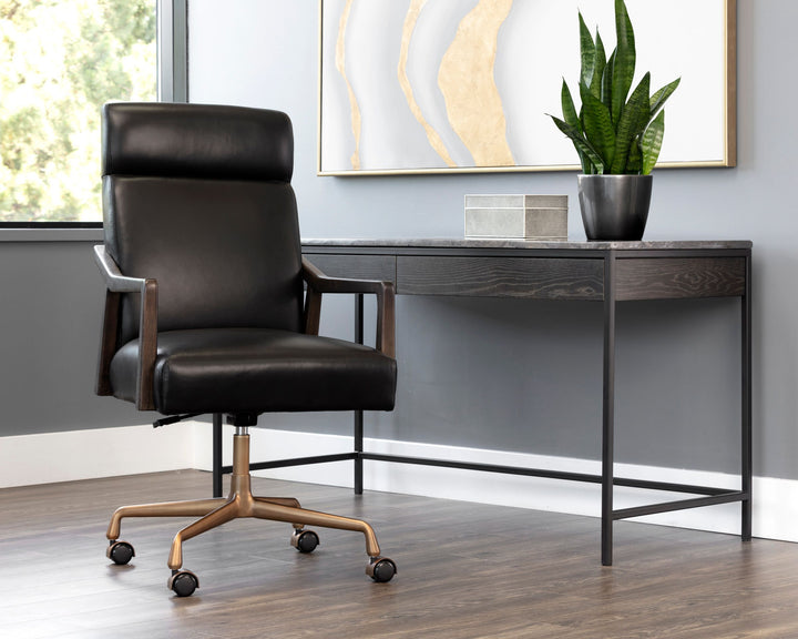 Brown - Cortina Black Leather