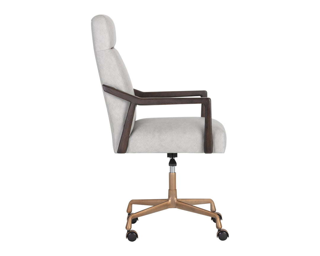 Brown - Saloon Light Grey Leather
