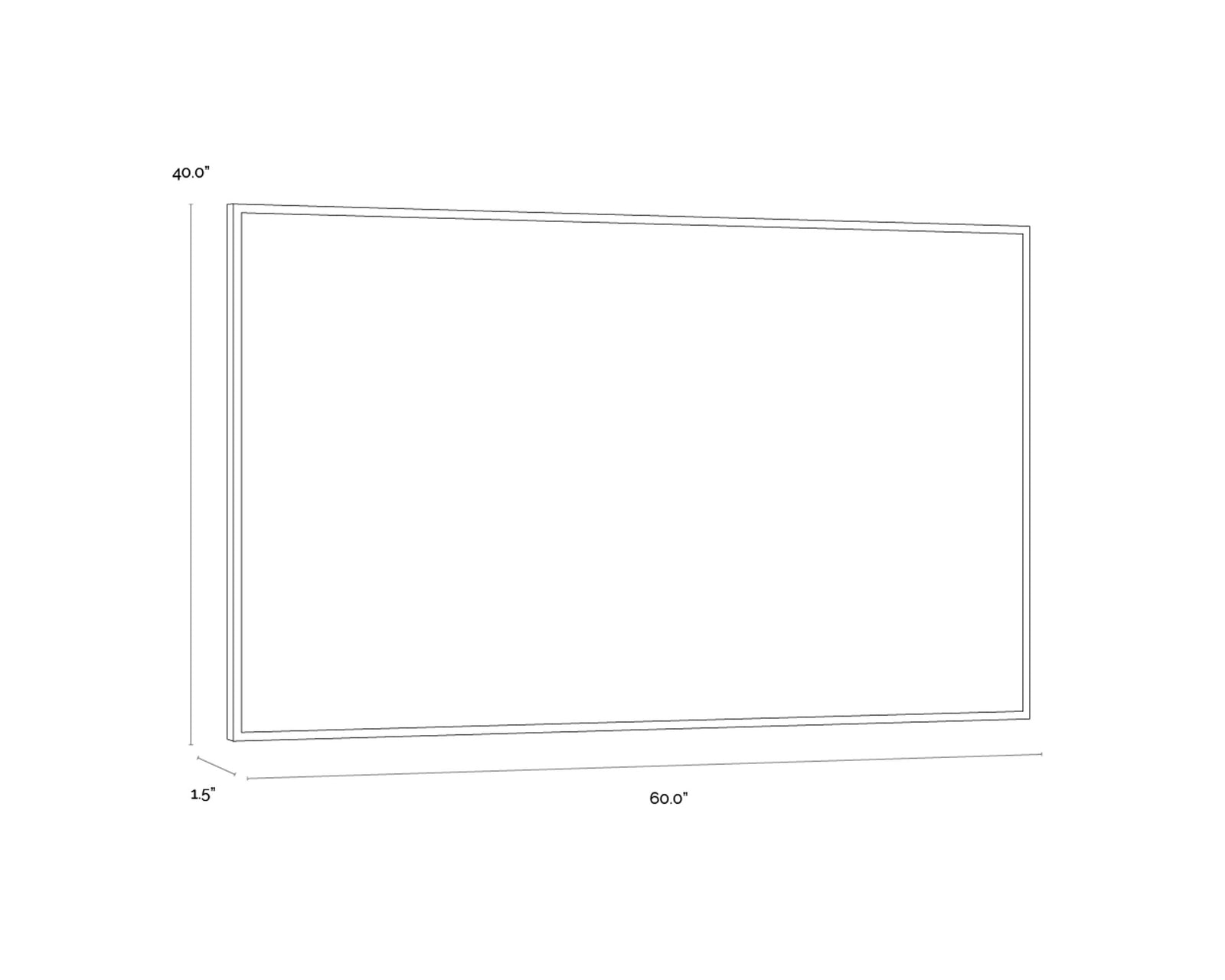 60" X 40" - Natural Floater Frame