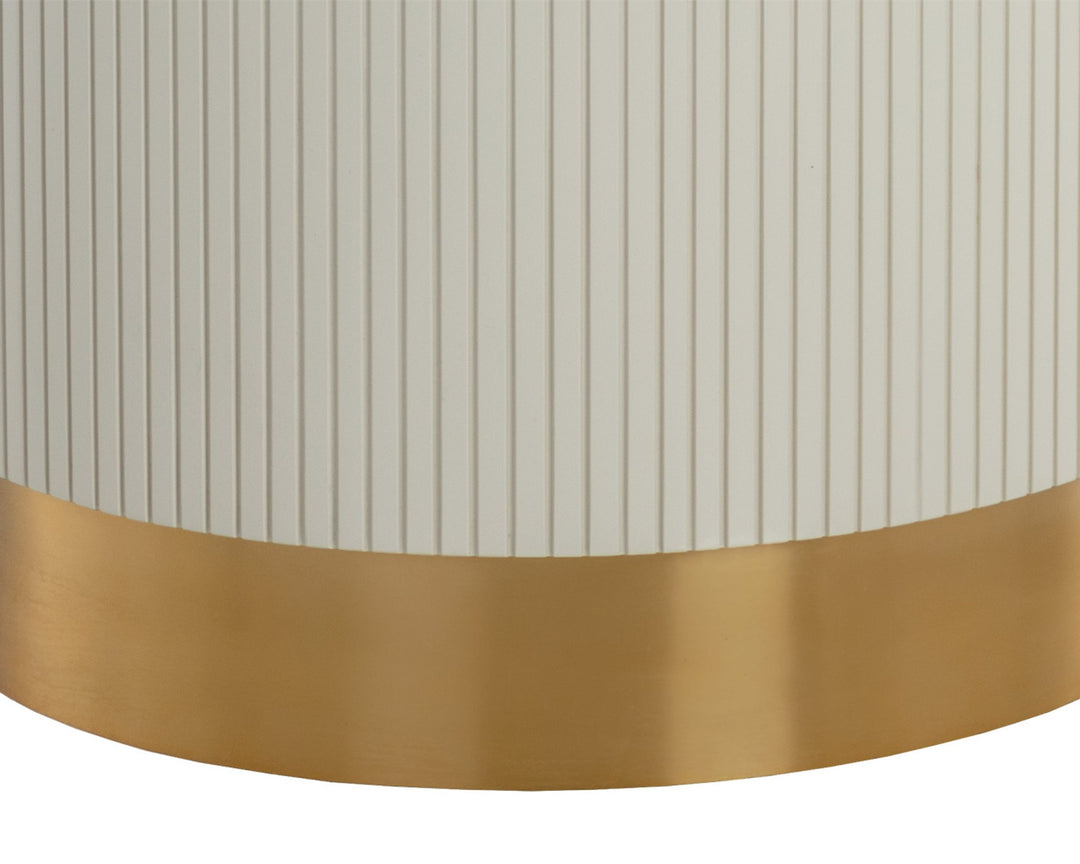 Round - White Marble - 54"