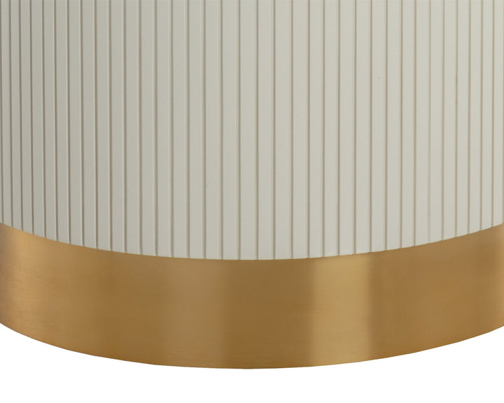 Round - White Marble - 54"