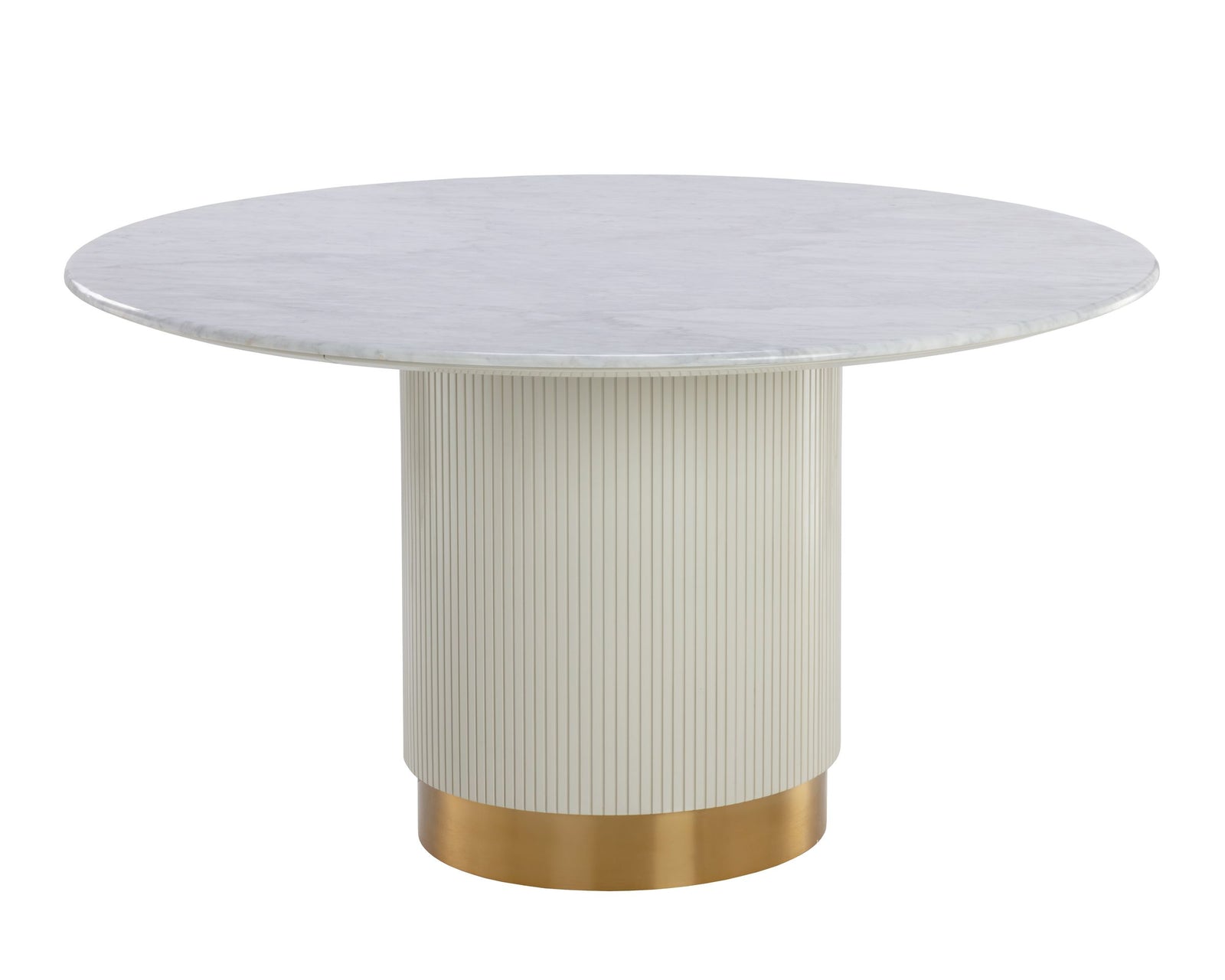Round - White Marble - 54"