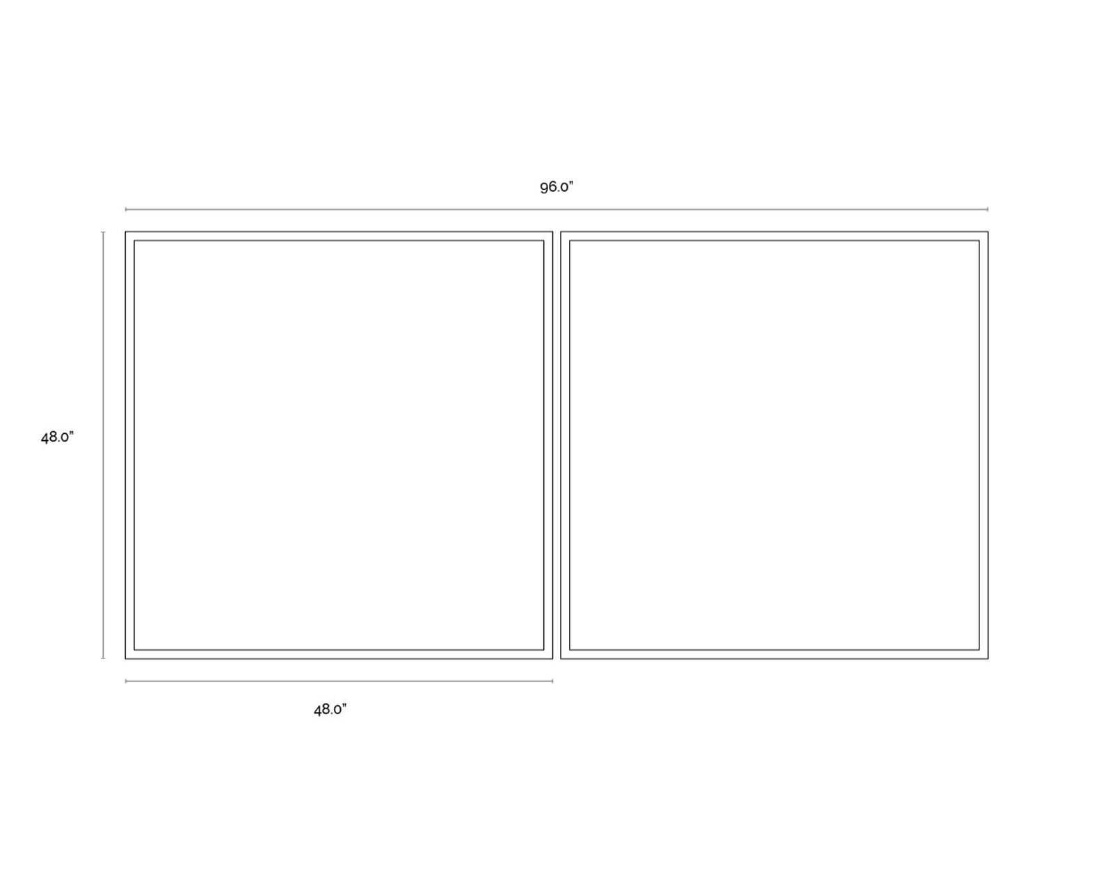 48" X 48" - Gold Floater Frame