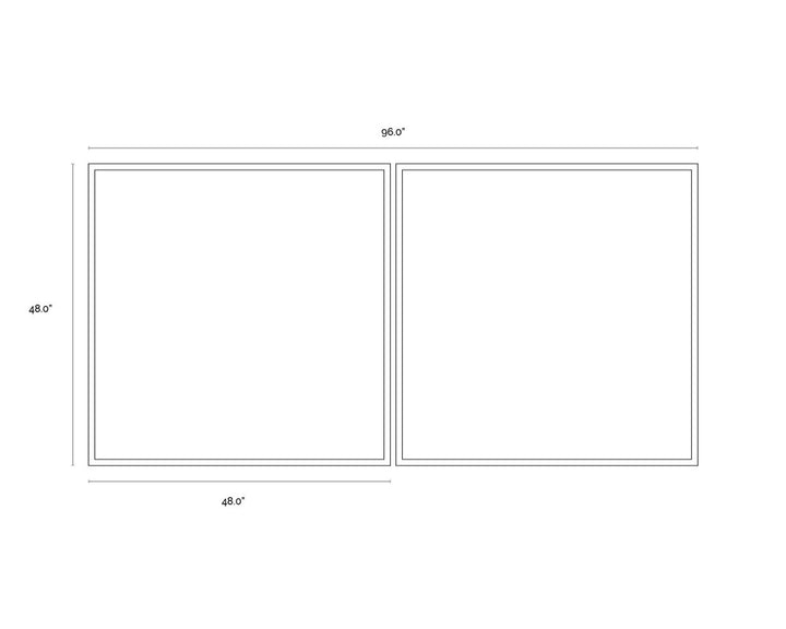 48" X 48" - Gold Floater Frame