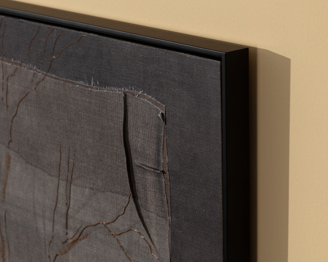 60" X 40" - Black Floater Frame - Brown
