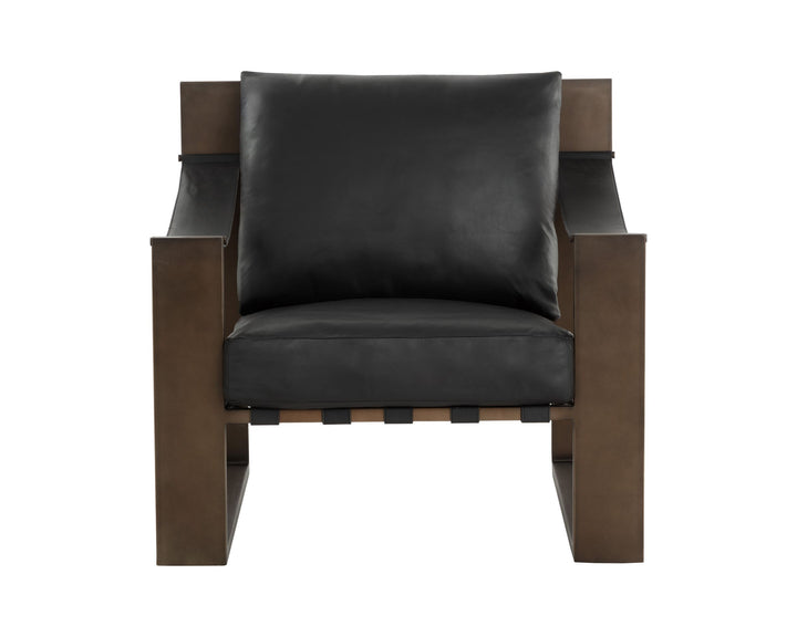 Antique Bronze - Charcoal Black Leather