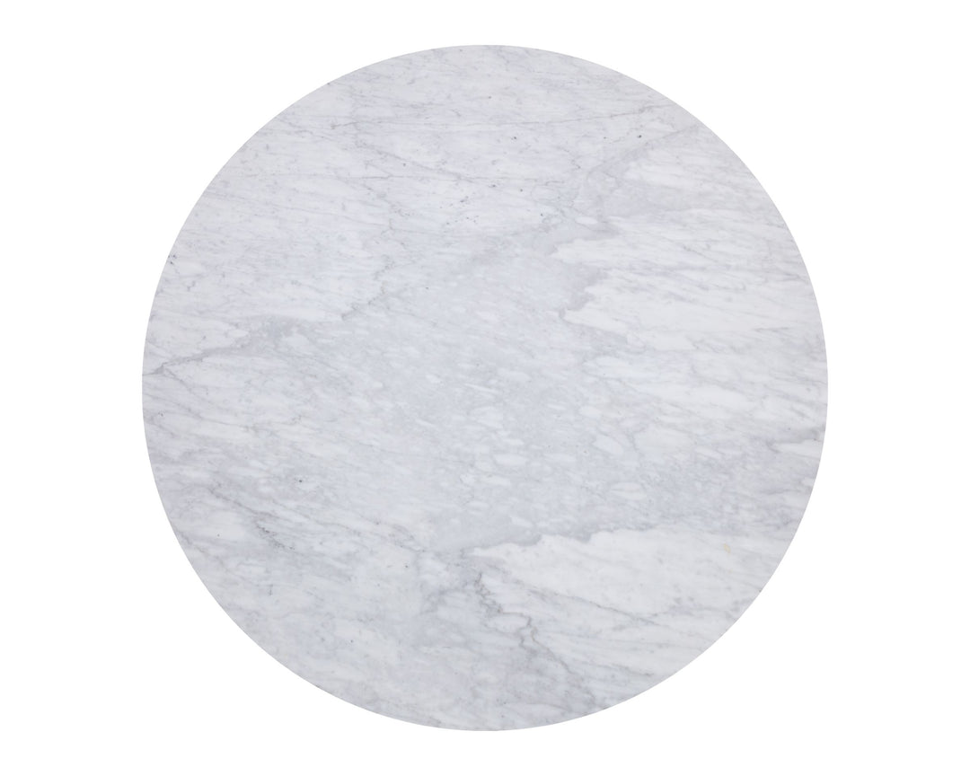 Round - White Marble - 54"