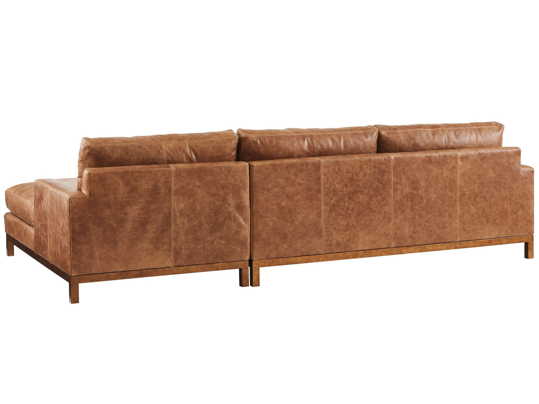 Horizon Leather Sectional - RAF Chaise, LL Custom Leather, Fabric 40
