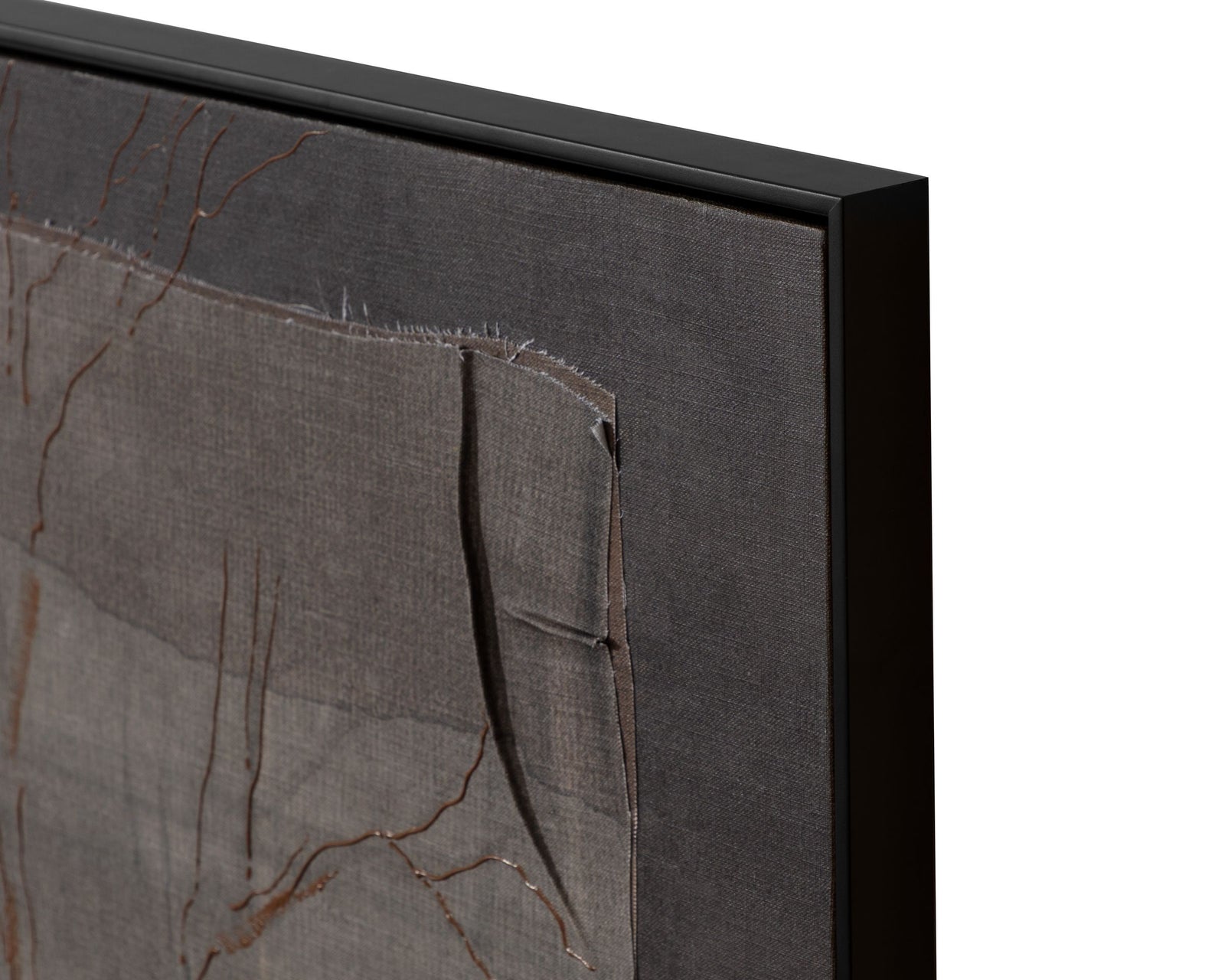 60" X 40" - Black Floater Frame - Brown