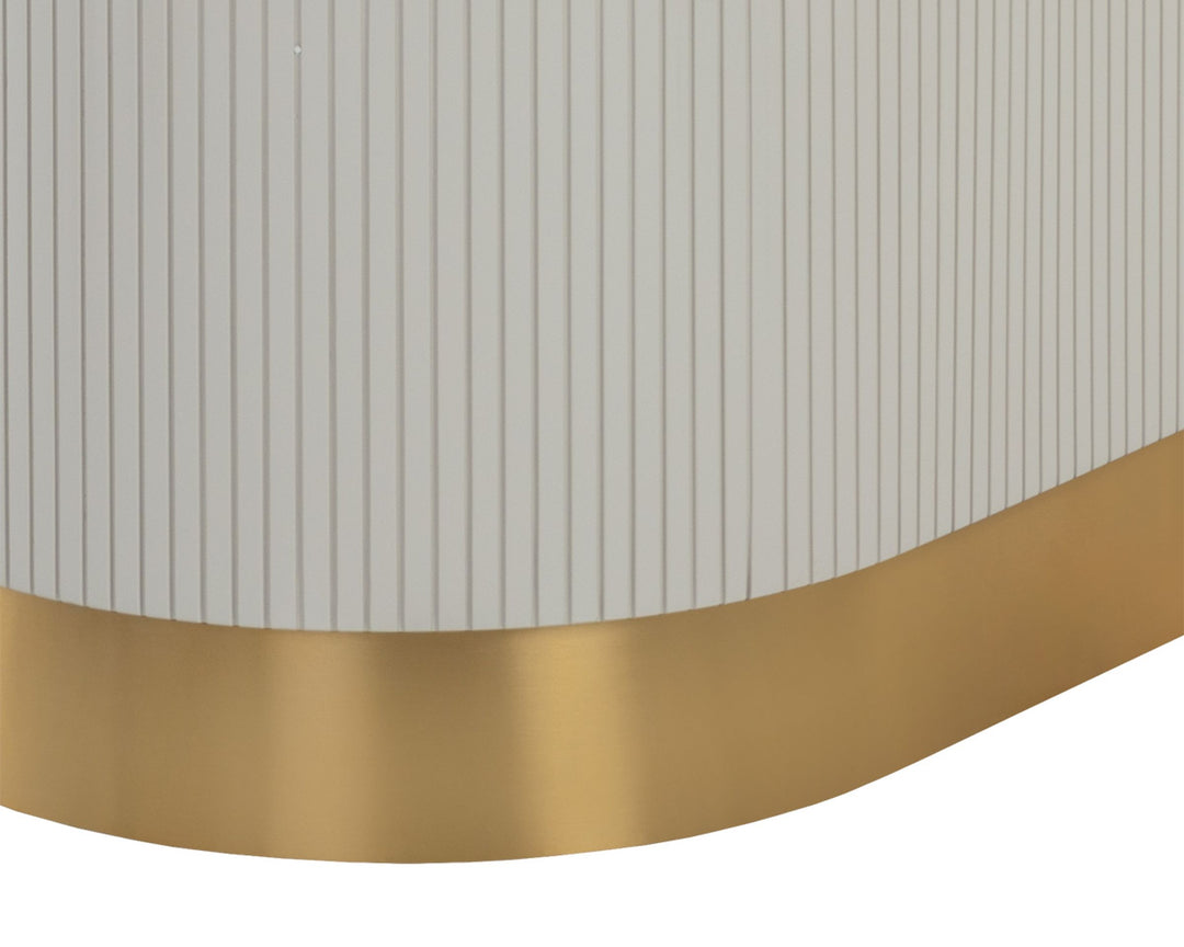 Oval - White Marble - 84"