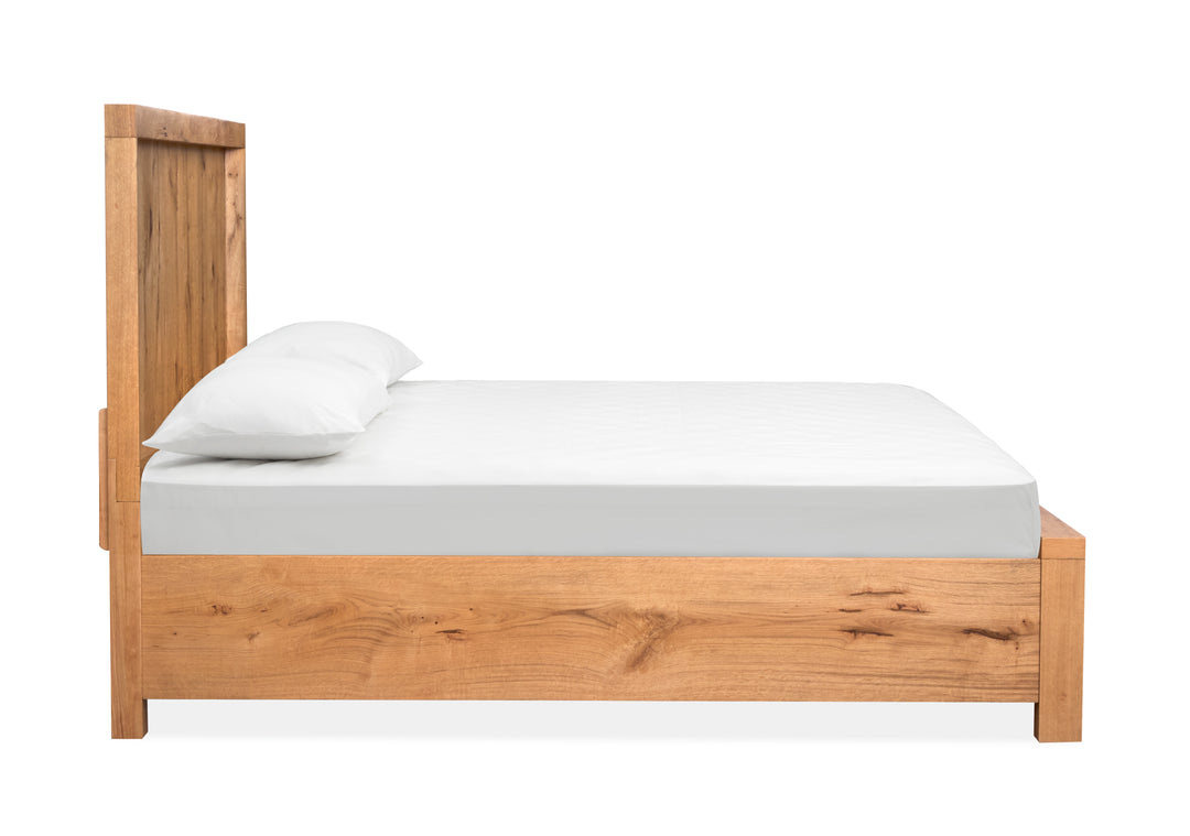 Laramie Honey Wheat King Panel Storage Bed - B6433-64A