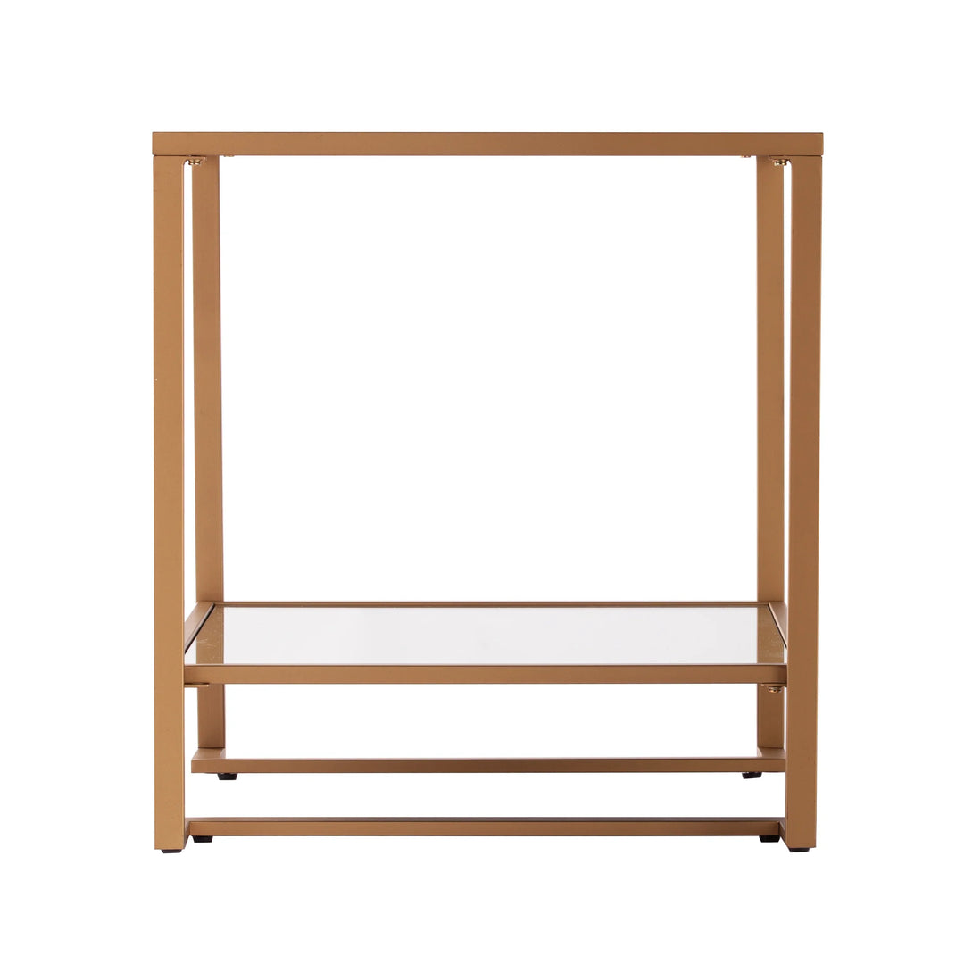 Horten Square Glass-Top End Table - AmericanHomeFurniture
