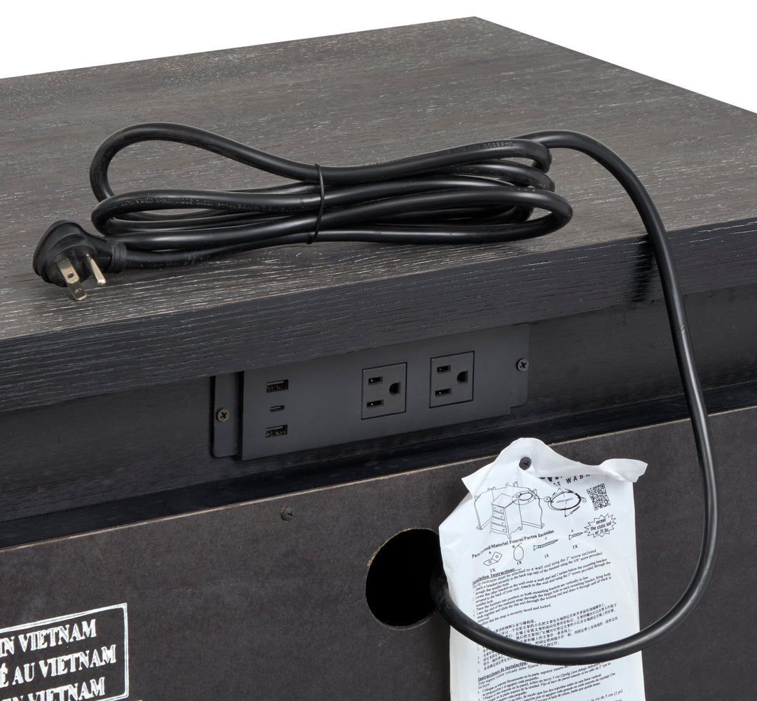 Kinsley Black Heron Drawer Nightstand - B5890-01