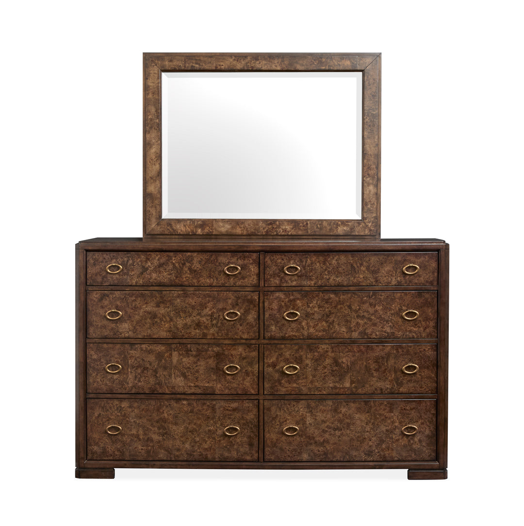 Rowan Espresso Drawer Dresser With Landscape Mirror - B5769-2040