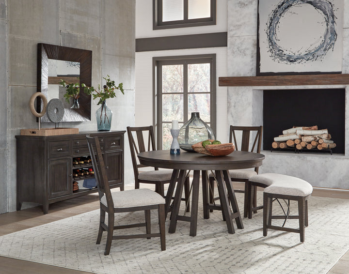 Westley Falls Graphite 52" Round Dining Table - D4399-27