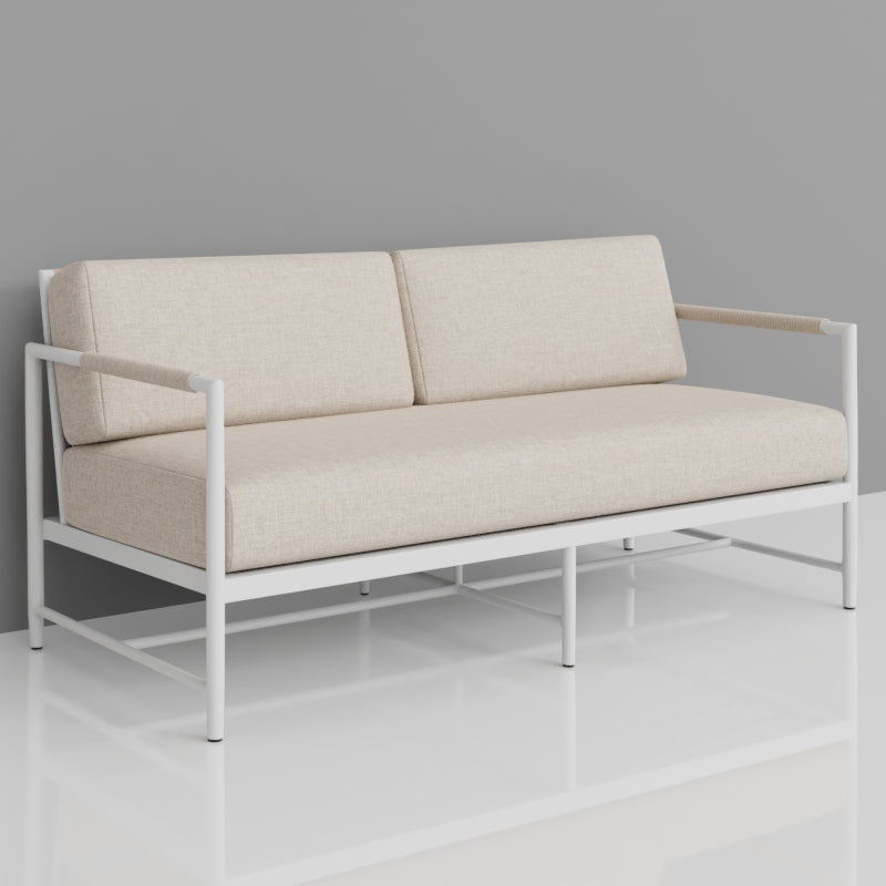 Sabbia Loveseat in Dupione Celeste, No Welt
