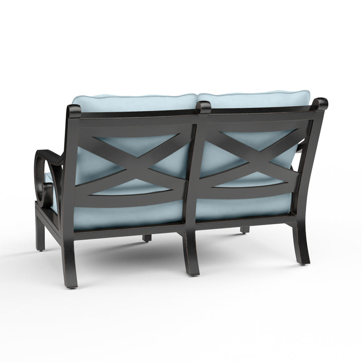 Monterey Loveseat in Canvas Skyline w/ Self Welt