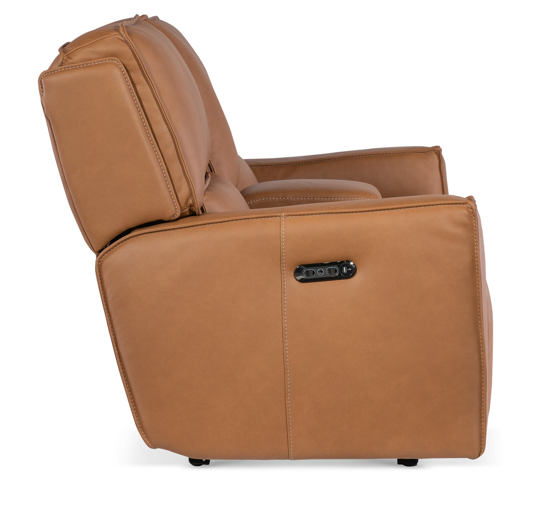 American Home Furniture | Hooker Furniture - Miles Zero Gravity Power Console Loveseat w/Power Headrest