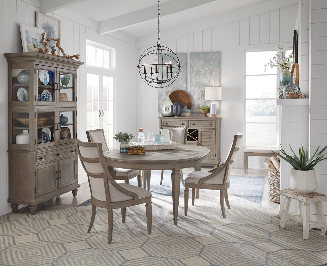 Lancaster Dovetail Grey Extendable Round Dining Table - D4352-25