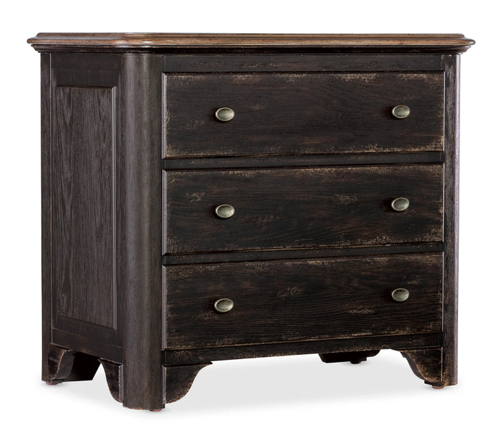 American Home Furniture | Hooker Furniture - Americana Three-Drawer Nightstand 2 - Molasses