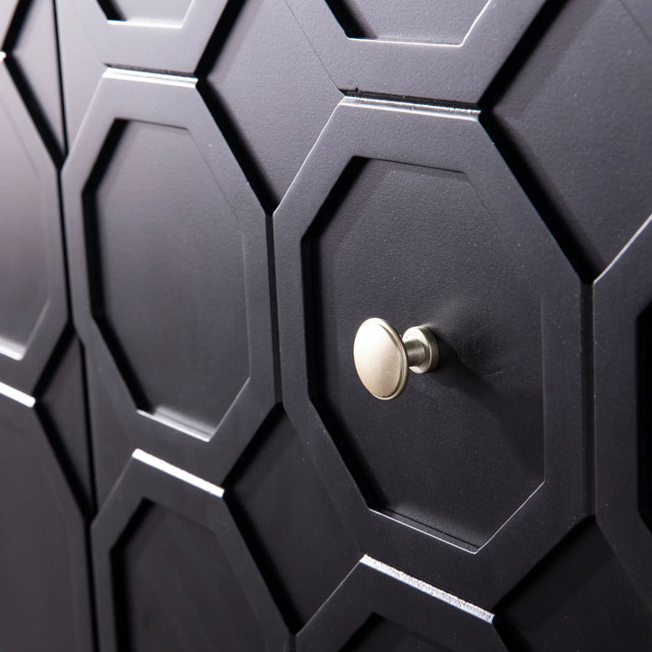 Gramdlynn Two-Door Accent Cabinet - Black - AmericanHomeFurniture