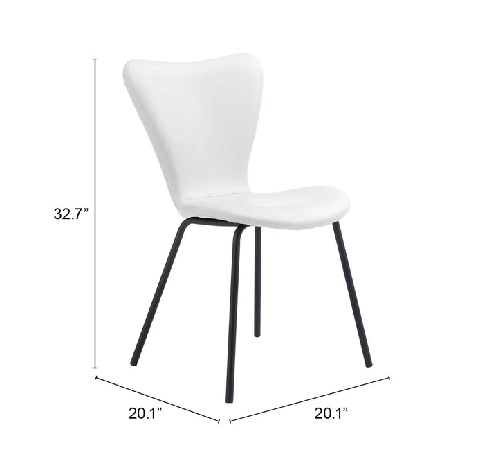 Torlo Dining Chair (Set of 2) White - AmericanHomeFurniture