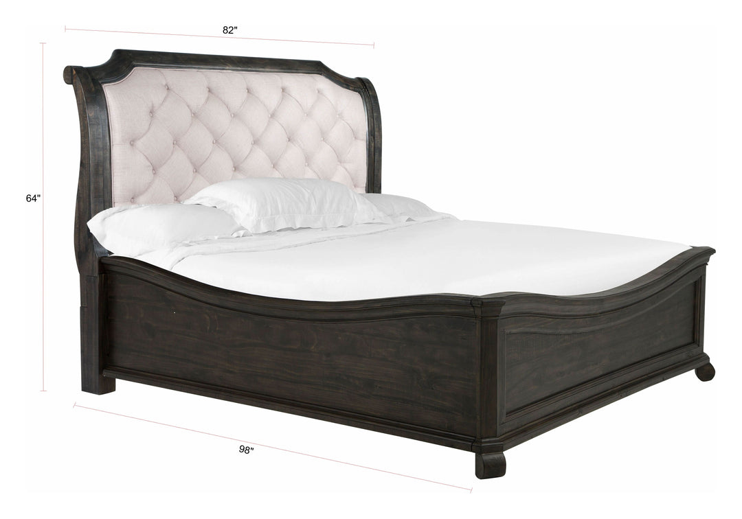 Bellamy Peppercorn Sleigh Bed