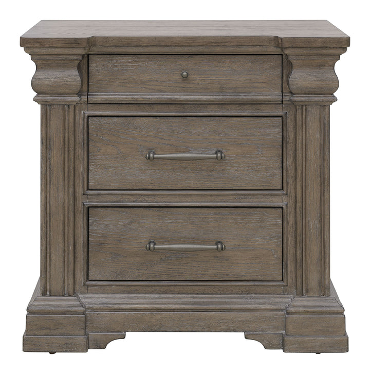 Madison Ridge Natural Bark 3 Drawer Nightstand - P413140
