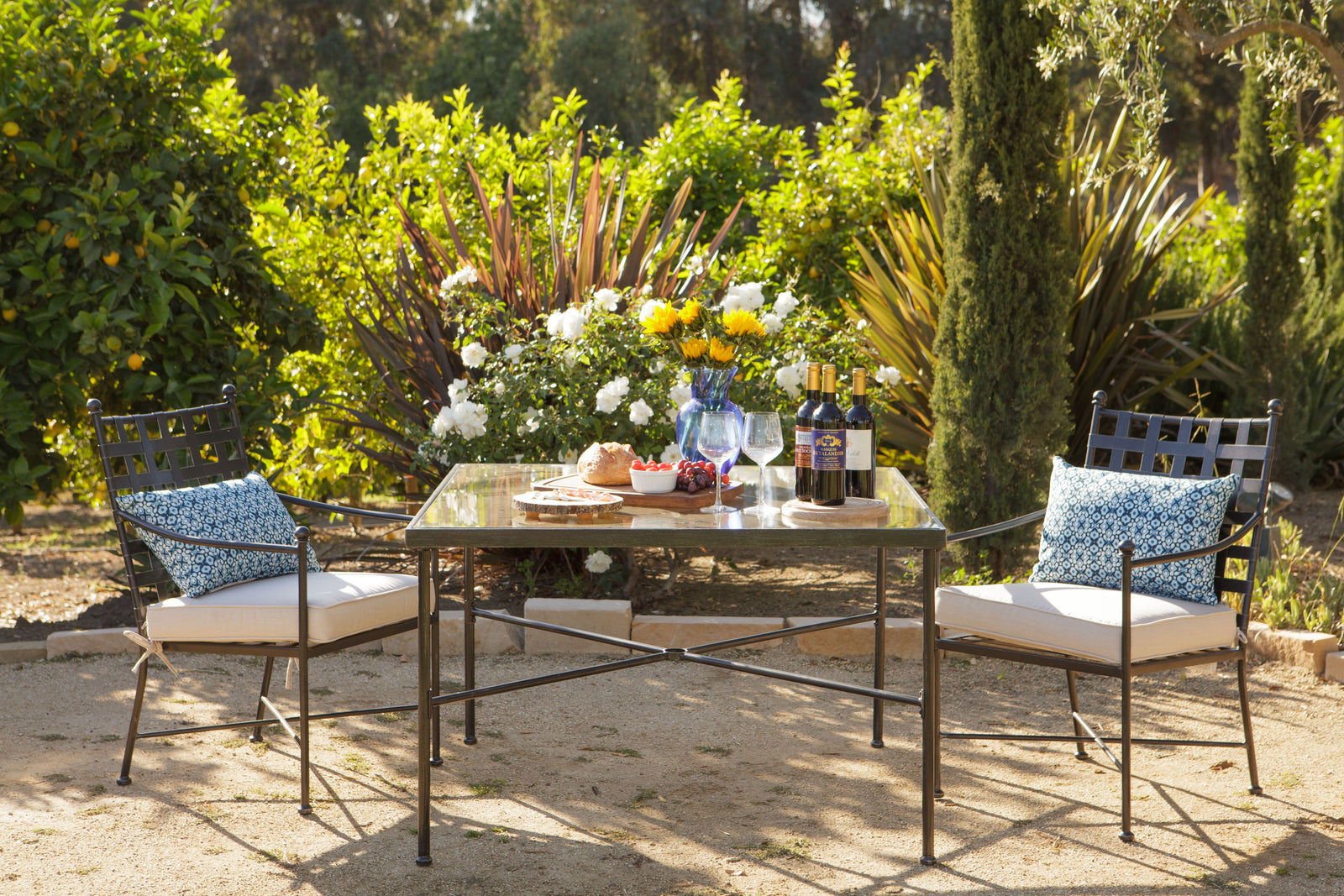Provence Dining Chair in Canvas Skyline w/ Self Welt