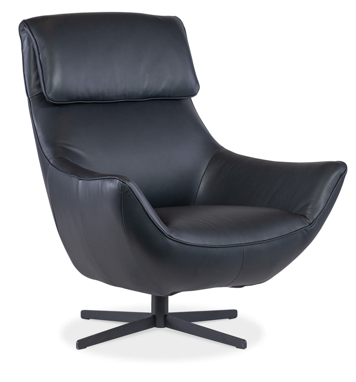 American Home Furniture | Hooker Furniture - Hughes Swivel Chair - Blue