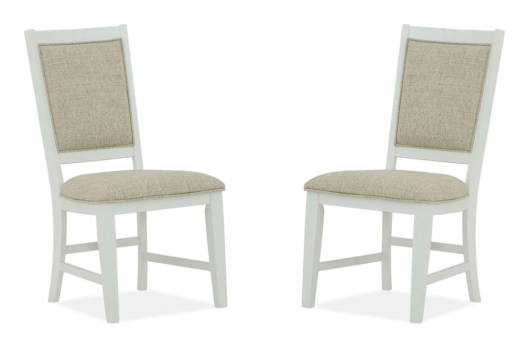 Heron Cove Chalk White And Dovetail Grey Upholstered Side Chair - Set of 2 - D4400-65