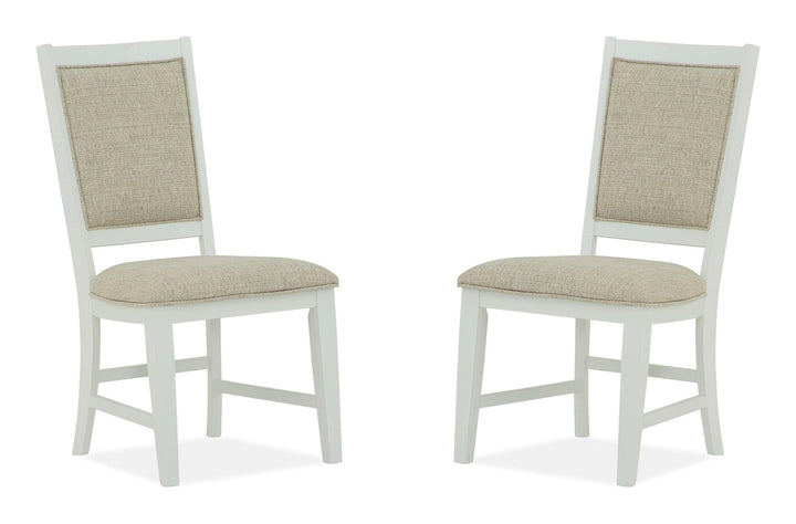 Heron Cove Chalk White And Dovetail Grey Upholstered Side Chair - Set of 2 - D4400-65