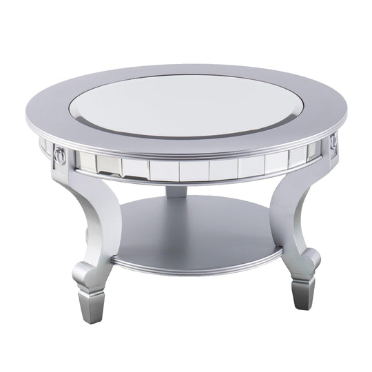 SEI Furniture Linsay Mirrored Round Cocktail Table COFFEE TABLES
