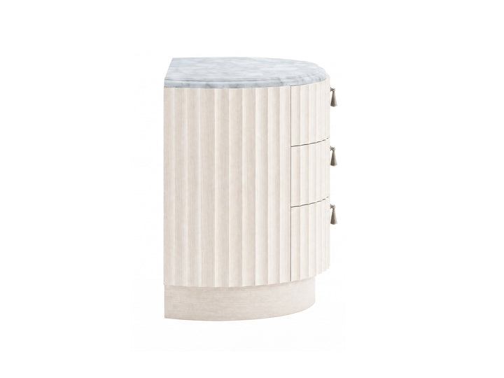 Vivienne Whisper White Drawer Nightstand - BP448-140