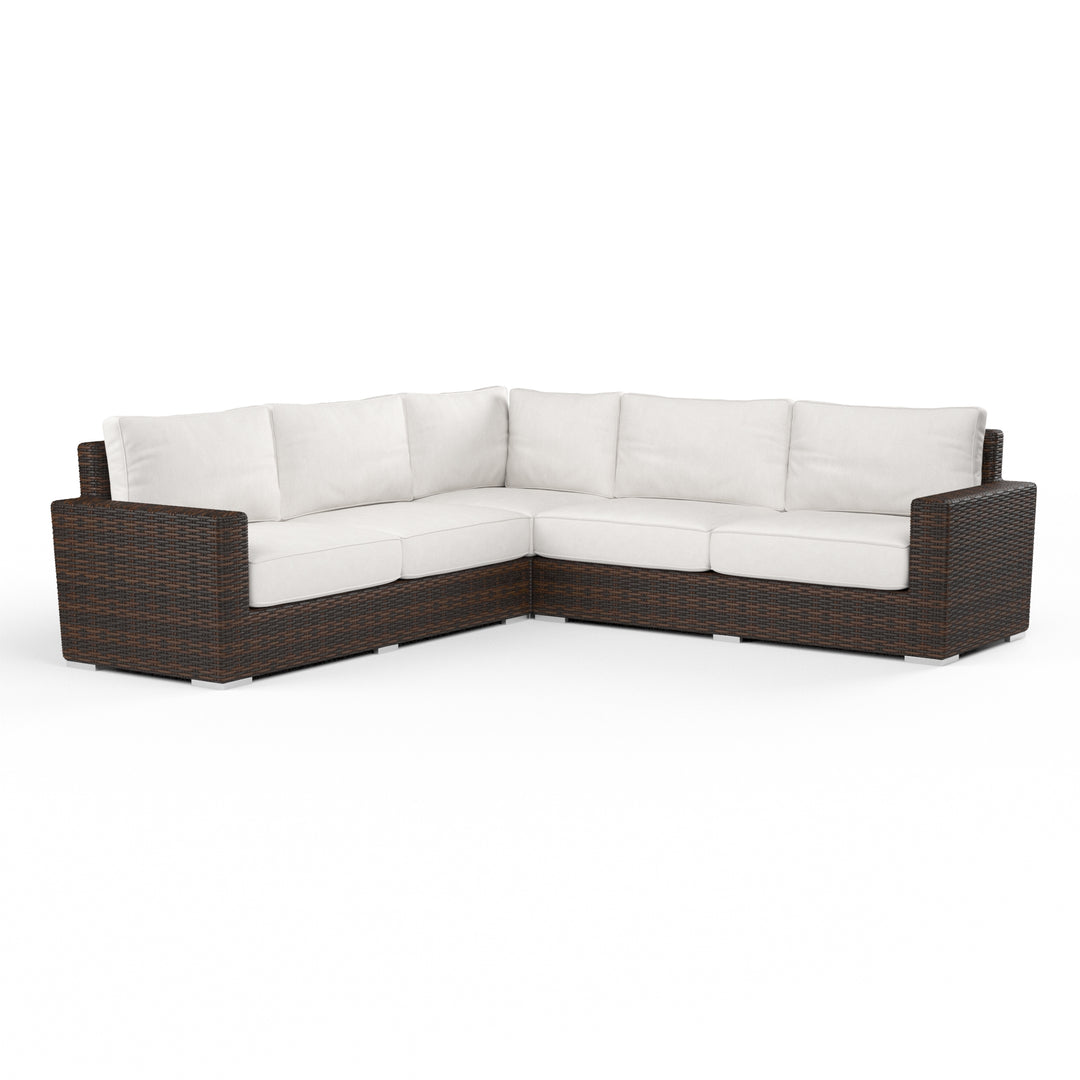 American Home Furniture | Sunset West - Montecito Sectional in Canvas Flax w/ Self Welt