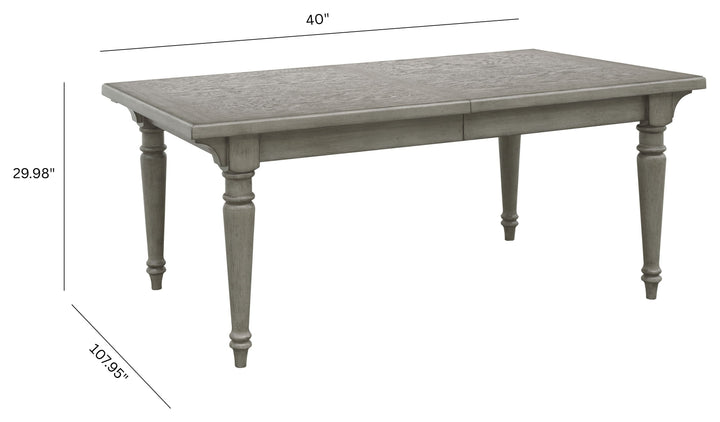 Madison Ridge Bluff Grey Farmhouse Leg Dining Table - P091240
