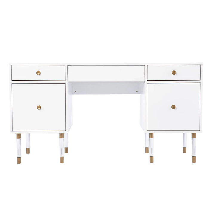 Holly & Martin Helston White Writing Desk - AmericanHomeFurniture