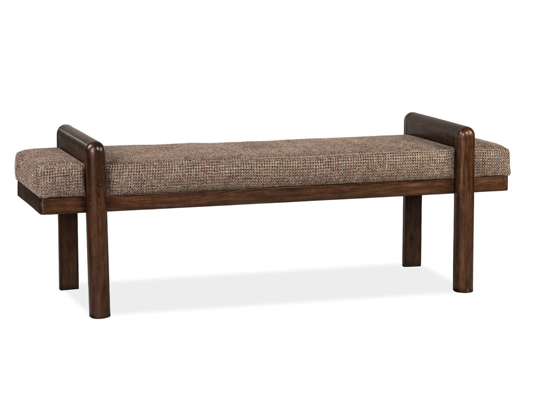 Belville Chestnut Brown Upholstered Bench - D6520-68