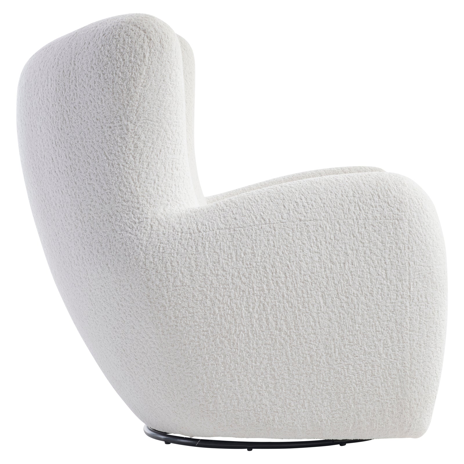 Silvi Fabric Swivel Chair, White