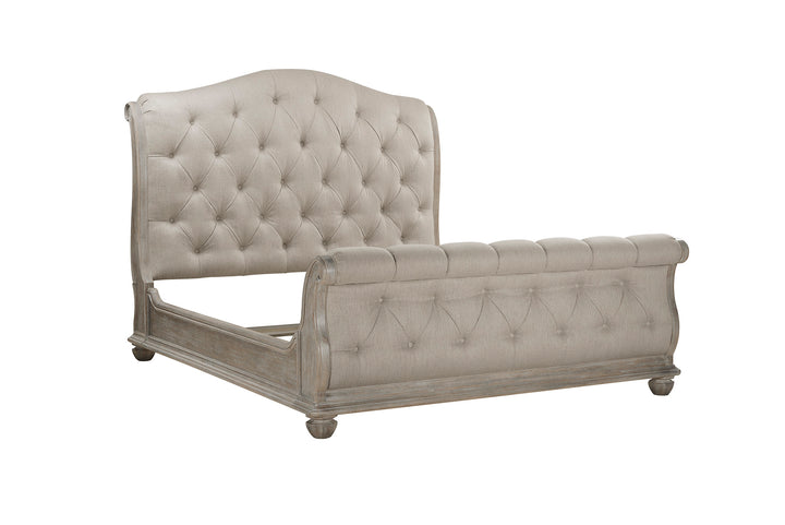 American Home Furniture | A.R.T. Furniture - Summer Creek Shoals Upholstered Tufted Sleigh Bed