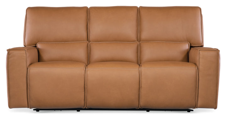 American Home Furniture | Hooker Furniture - Miles Zero Gravity Power Sofa w/ Power Headrest - Brown