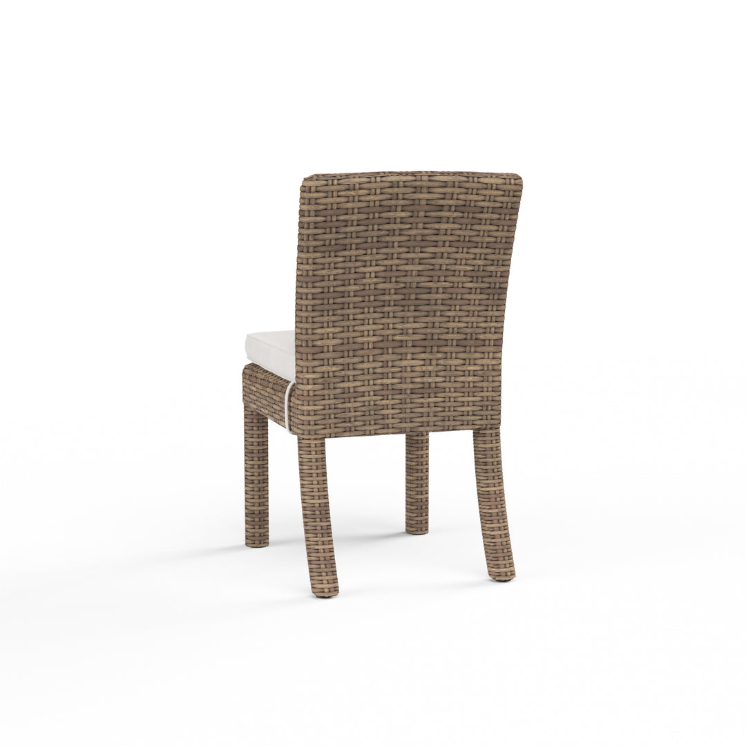 American Home Furniture | Sunset West - Havana Armless Dining Chair in Canvas Flax w/ Self Welt