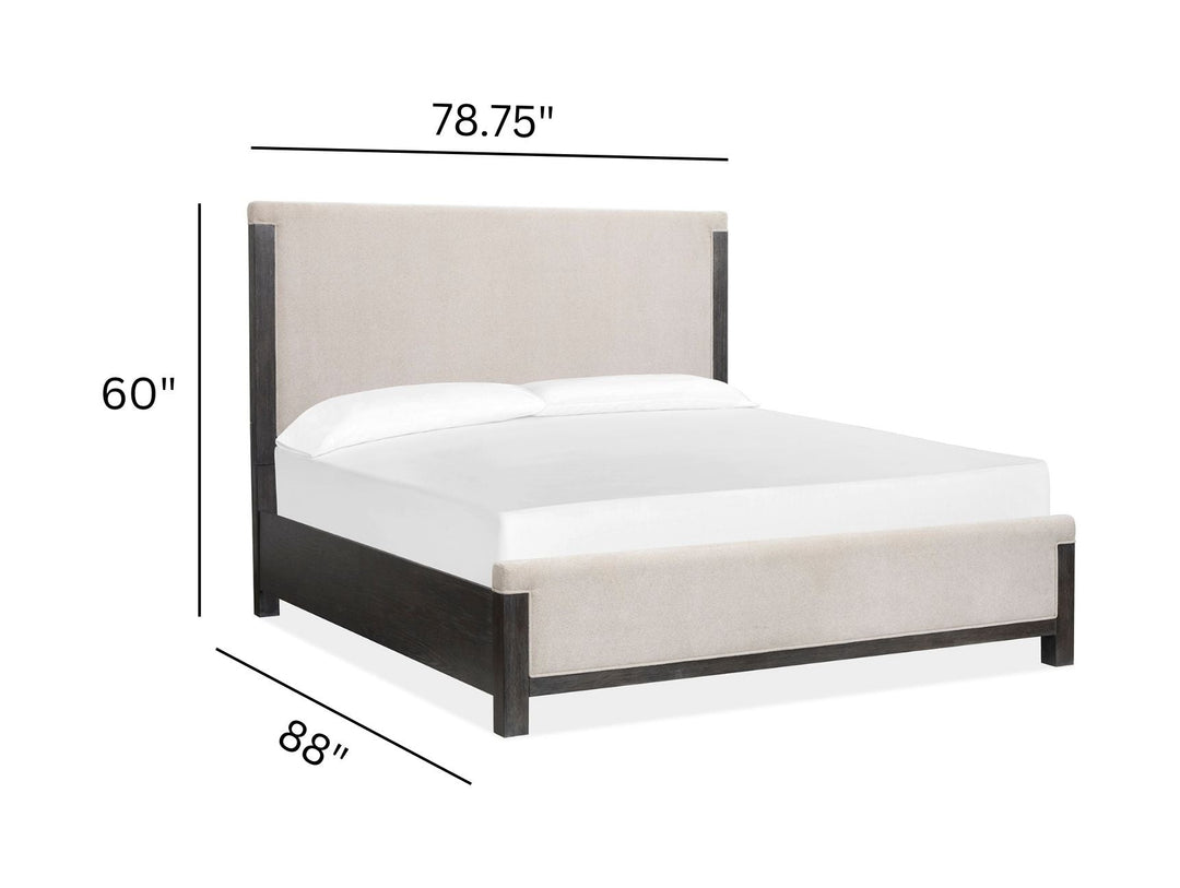 Plum Creek Ravenwood Black Upholstered Panel Bed