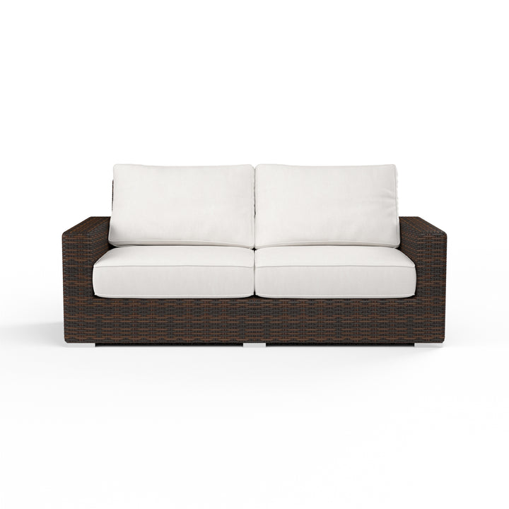 American Home Furniture | Sunset West - Montecito Loveseat in Canvas Flax w/ Self Welt